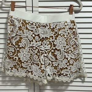 Julian Chang white lace short